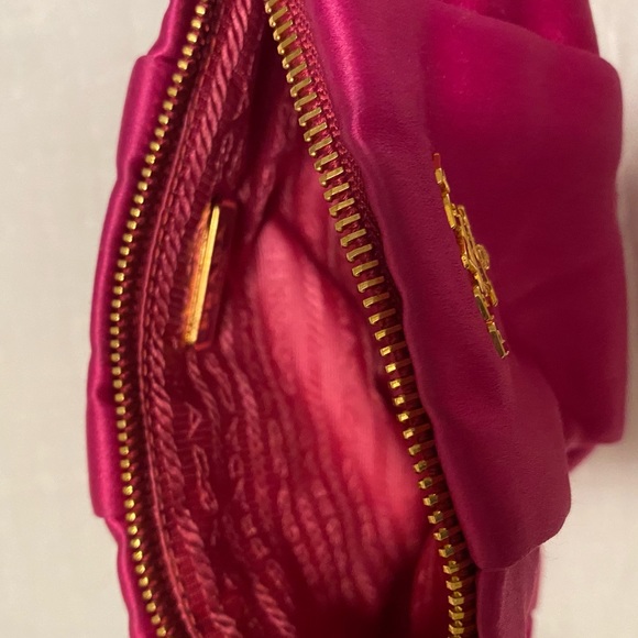 Prada Wristlet - Satin Fuchsia Pink - Like New Condition - Picture 3 of 9